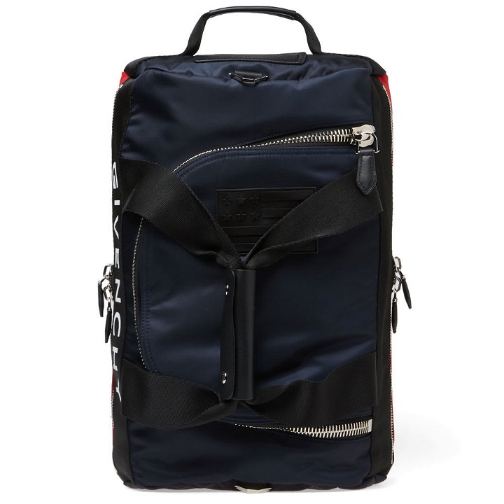 Photo: Givenchy Bicolour Logo Backpack Blue