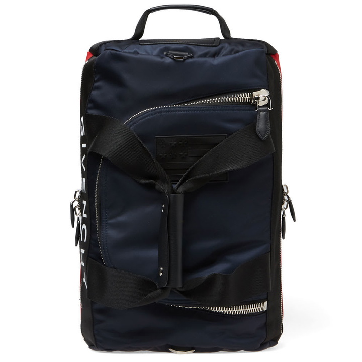 Photo: Givenchy Bicolour Logo Backpack Blue