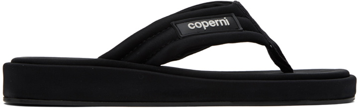 Photo: Coperni Black Quilted Flip Flops
