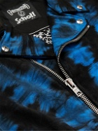 Schott - Grateful Dead Slim-Fit Tie-Dyed Suede Biker Jacket - Blue