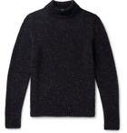 Incotex - Donegal Knitted Mock-Neck Sweater - Blue