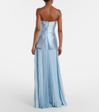 Solace London Claudette satin-trimmed bustier gown