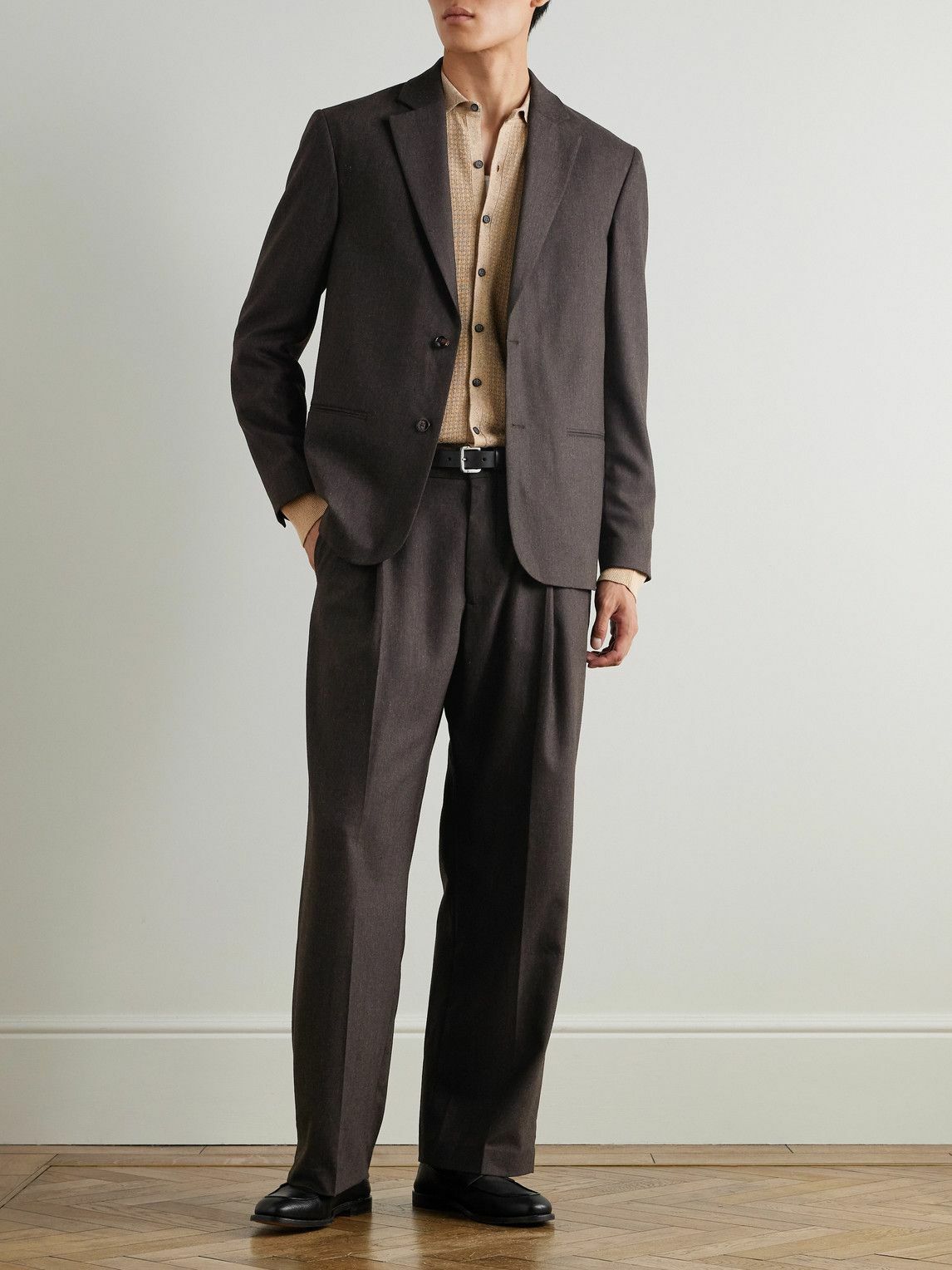 NN07 - Timo 10005 Recycled Woven Suit Jacket - Brown
