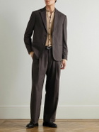 NN07 - Timo 10005 Recycled Woven Suit Jacket - Brown