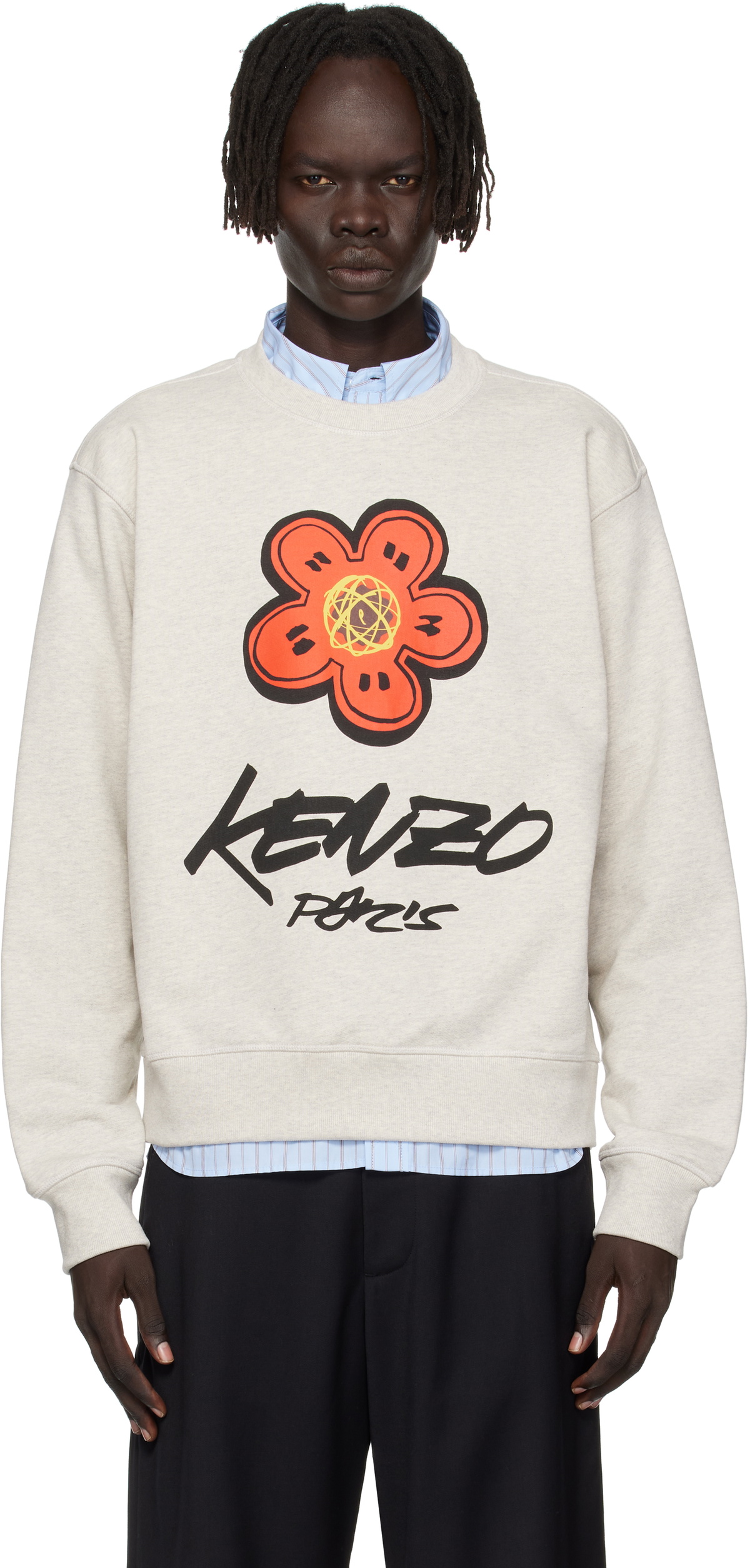 Kenzo Gray Kenzo Paris Futura 2000 Edition Cotton Sweatshirt