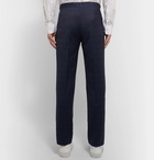 Gabriela Hearst - Navy Martin Slim-Fit Checked Wool Trousers - Blue