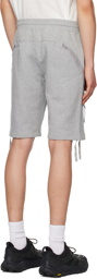 C.P. Company Gray Diagonal Raised Shorts