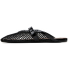 ALAÏA Black Fishnet Mule Ballerina Flats
