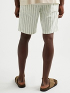 NN07 - Keith Straight-Leg Striped Cotton-Blend Drawstring Shorts - Neutrals