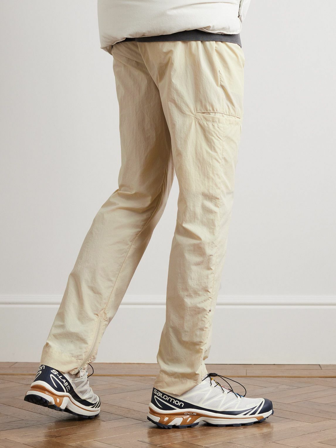 SAIF UD DEEN - Serwal Slim-Fit Shell Cargo Trousers - Neutrals