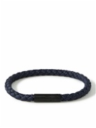 Le Gramme - Orlebar Brown 5g Braided Cord and DLC-Coated Titanium Bracelet - Blue