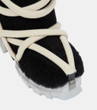Rick Owens Lunar Tractor shearling ankle boots