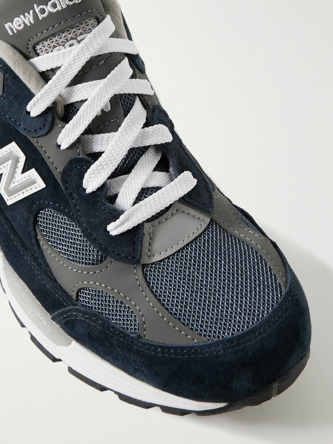 New Balance - M992 Leather-Trimmed Suede, Nubuck and Mesh