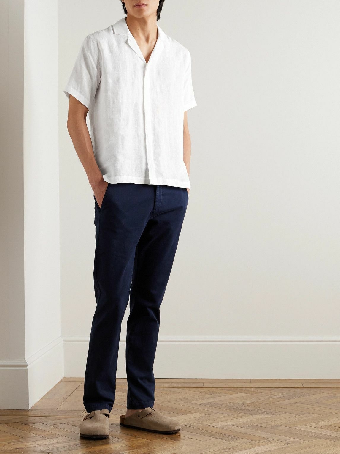 Orlebar Brown - Maitan Embroidered Camp-Collar Linen Shirt - White ...