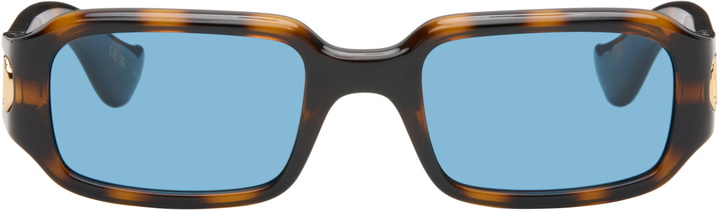 Photo: Valentino Brown Rectangular Acetate Sunglasses