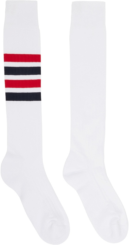 Photo: Thom Browne White Striped Socks