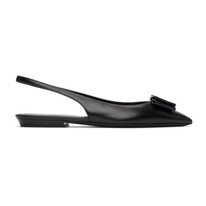 Saint Laurent Black Anais Slingback Flats Saint Laurent