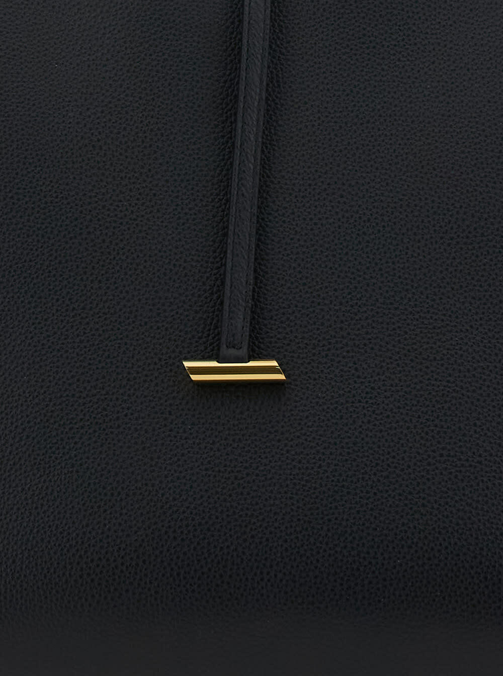 Little Liffner zip Penne Black Tote Bag With Two Top Handles And Logo Plaque On The Front In Leather Woman