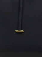 Little Liffner zip Penne Black Tote Bag With Two Top Handles And Logo Plaque On The Front In Leather Woman