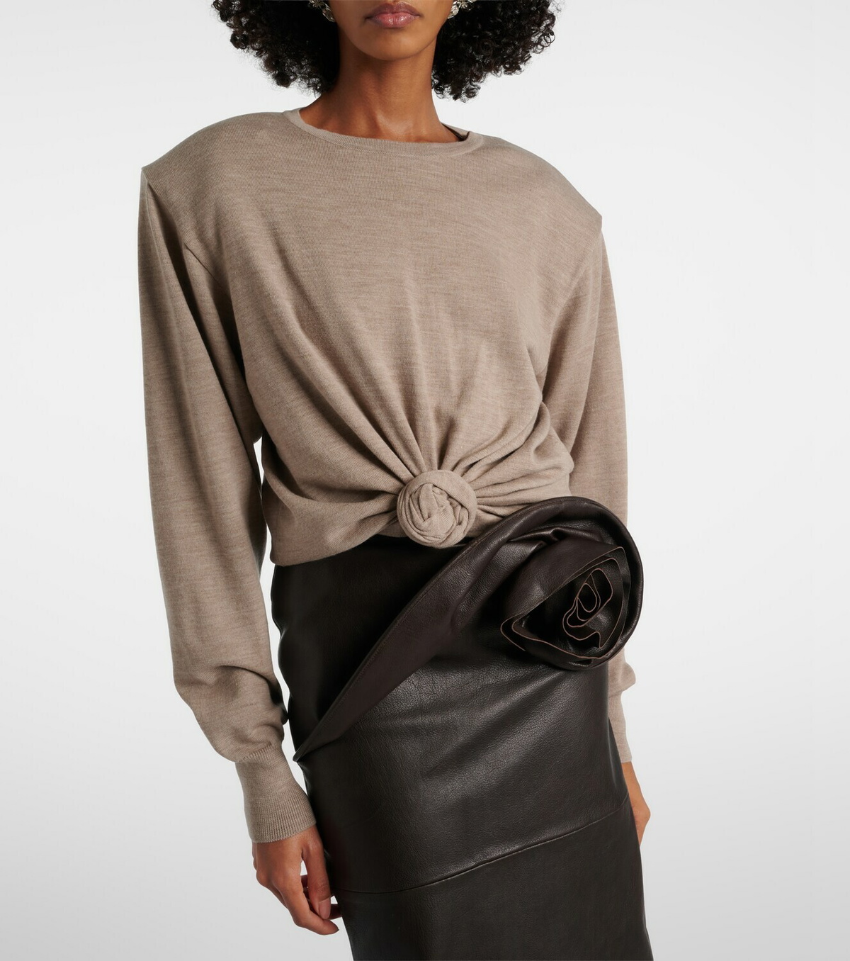 Magda Butrym Knot-detail wool sweater