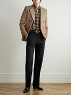 Husbands - Checked Cotton-Voile Shirt - Brown