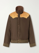 RRL - Padded Leather-Trimmed Shell Jacket - Brown