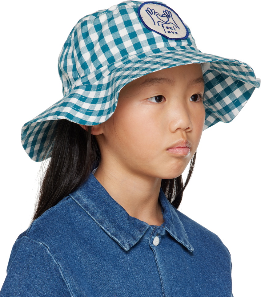 Wynken Kids Green & White Vivi Bucket Hat Wynken