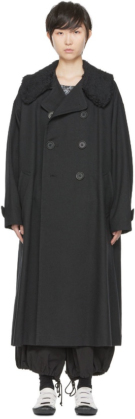 Photo: Regulation Yohji Yamamoto Black Double-Breasted Coat