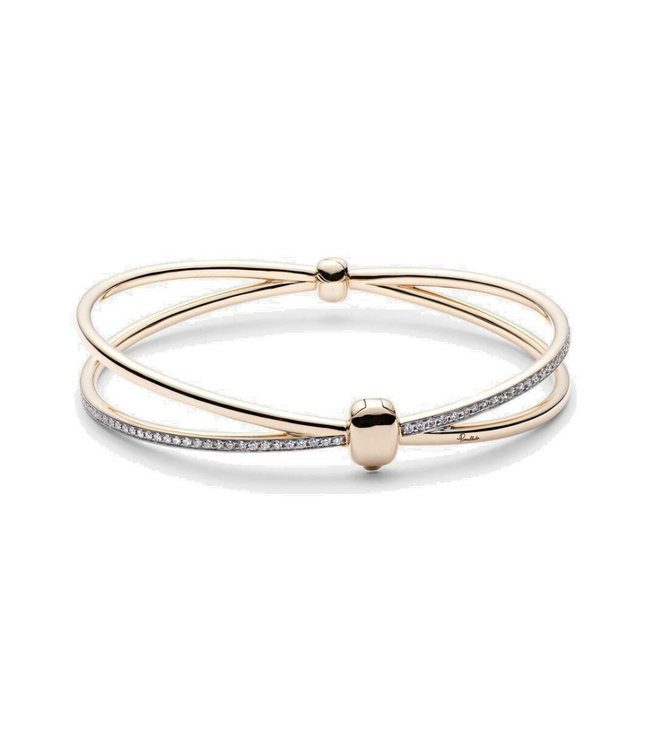 Photo: Pomellato Pomellato Together 18kt rose gold bangle with white diamonds