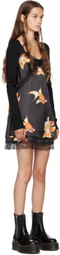 Marc Jacobs Heaven Black Fishes Minidress