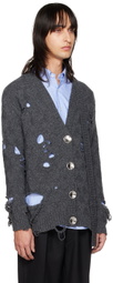 Meryll Rogge Gray Hearts Cardigan