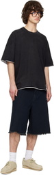 Solid Homme Gray Layered Short-Sleeve T-shirt
