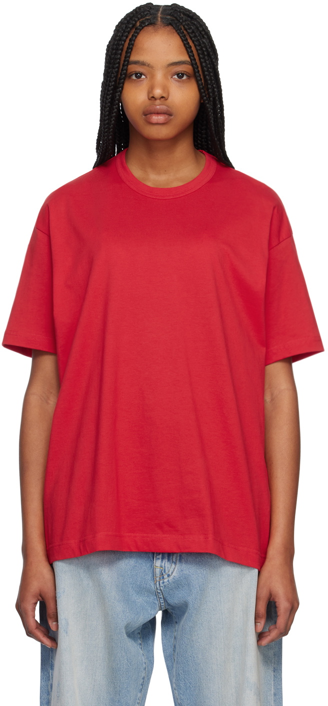 Comme des Garçons Shirt Red Crewneck T-Shirt