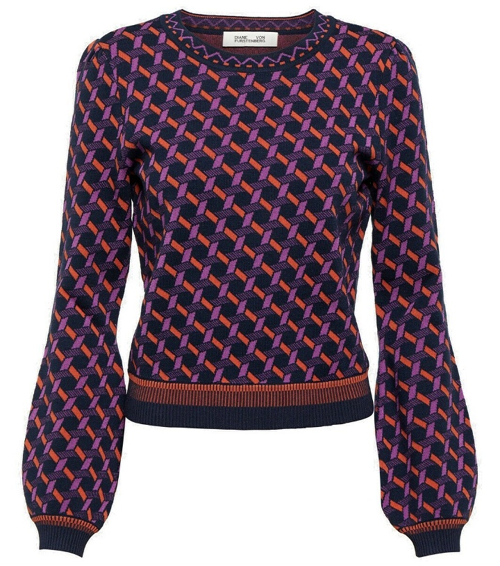 Photo: Diane von Furstenberg Iggy jacquard sweater
