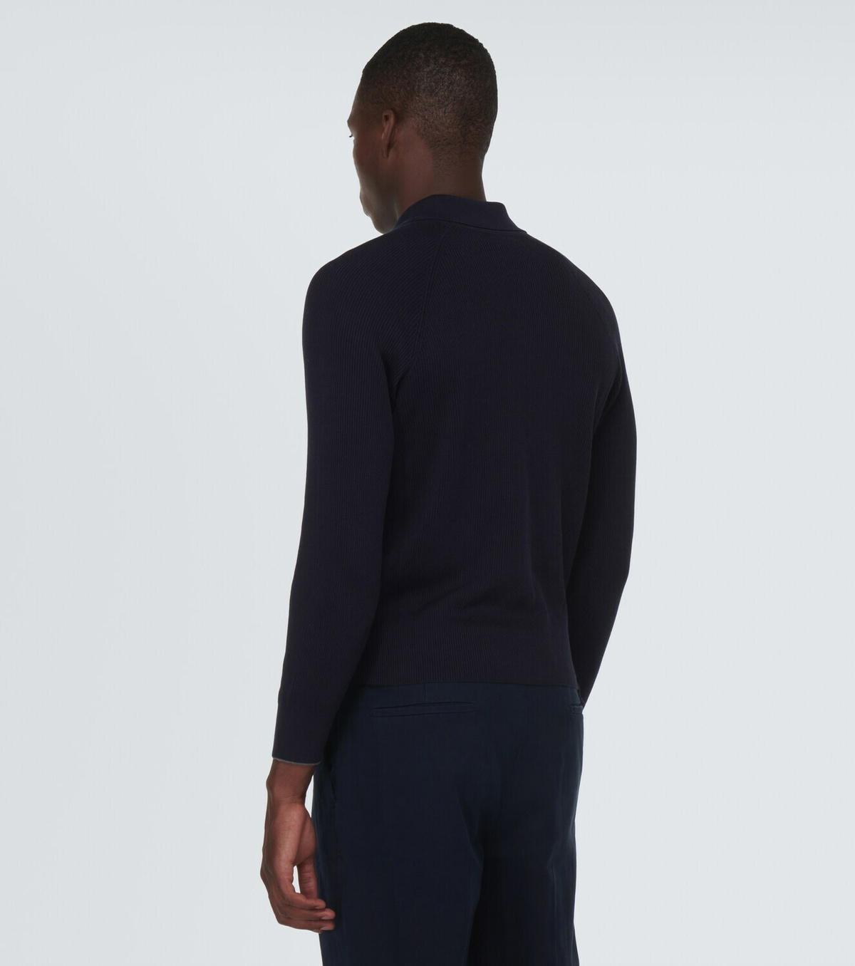 Brunello Cucinelli Ribbed-knit cotton polo sweater