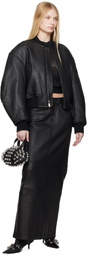 Alexander Wang Black Cropped Leather Jacket
