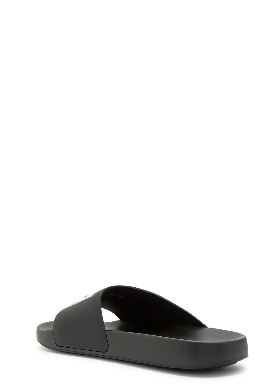 Givenchy Logo Rubber Sliders Black