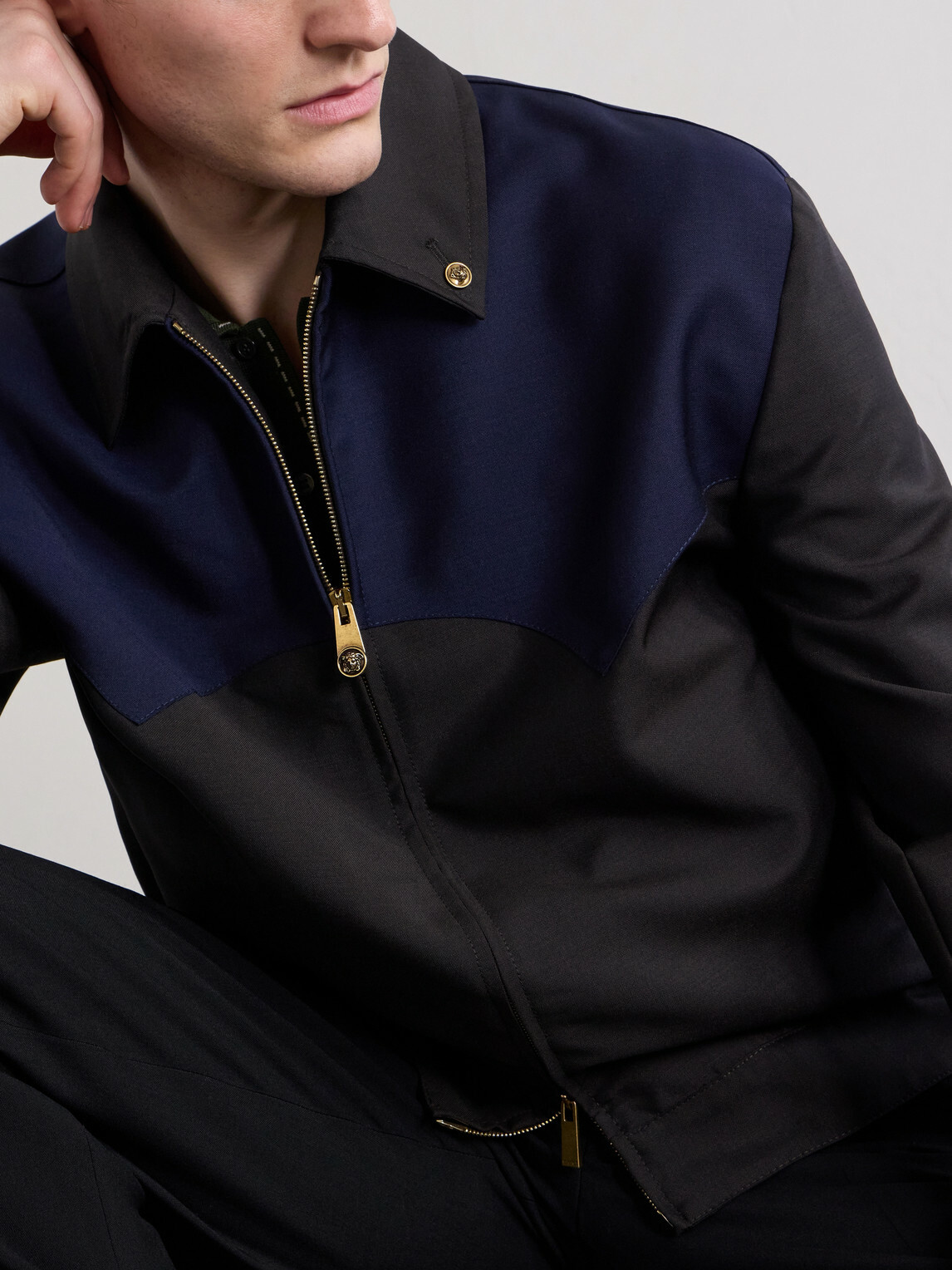 Versace - Wool and Mohair-Blend Blouson Jacket - Brown