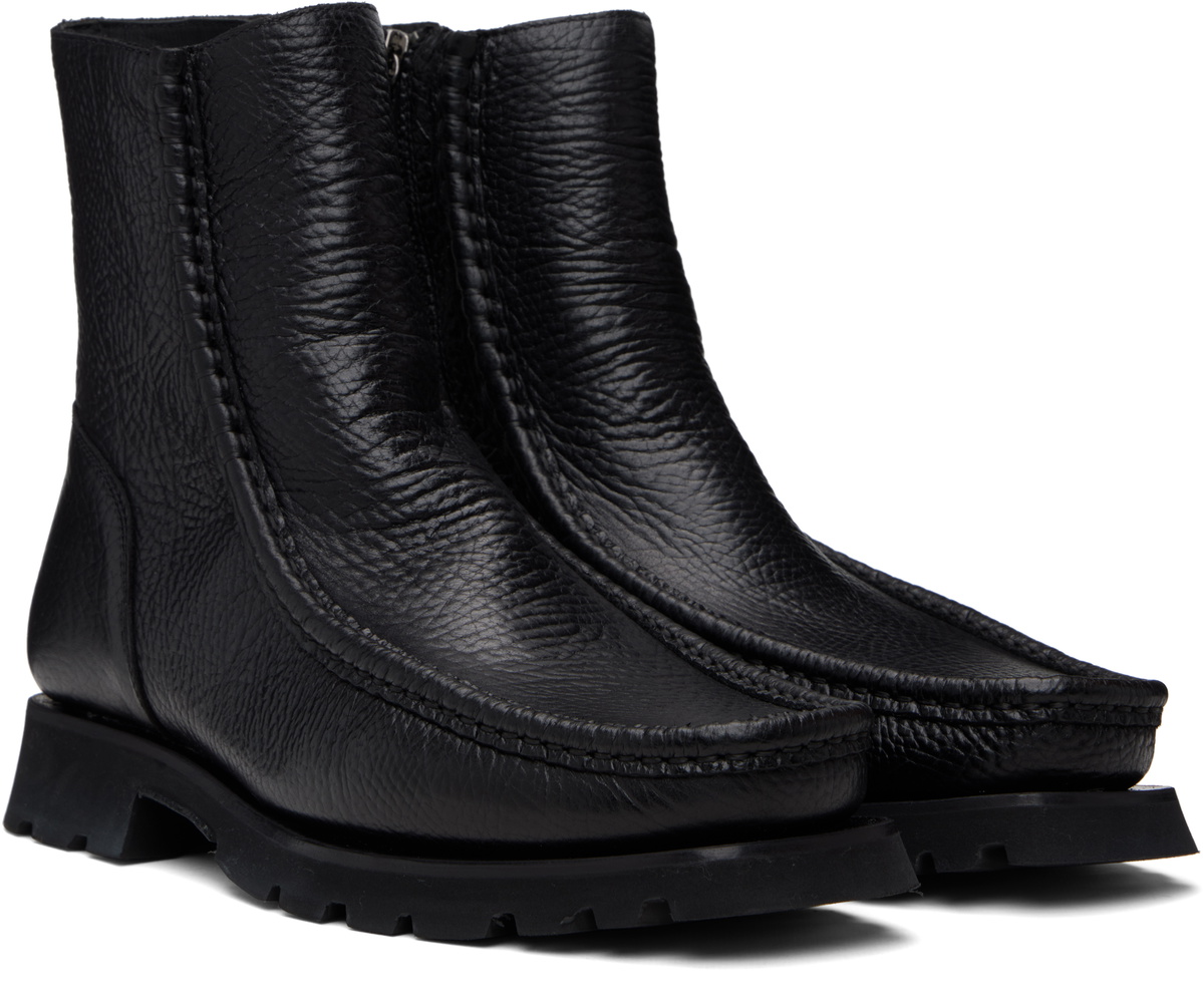 HEREU Black Riera Sport Grainy Boots