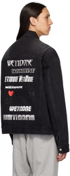 We11done Black Love Denim Jacket