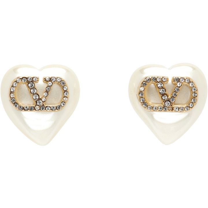 Photo: Valentino Garavani VLogo Signature Faux-Pearl Earrings