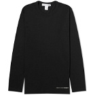 Comme des Garçons SHIRT Men's Long Sleeve Logo T-Shirt in Black