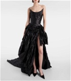 Maticevski Candescence asymmetric bustier gown