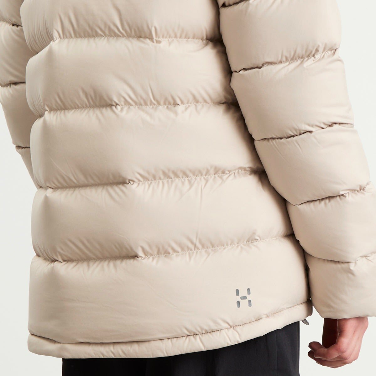 Haglöfs Men's Rosson Pertex Down Hooded Jacket in Chalk Beige