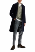 HARRIS WHARF LONDON single-breasted wool coat in boiled Blue