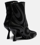Pucci Marmo suede and leather ankle boots
