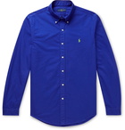 Polo Ralph Lauren - Slim-Fit Button-Down Collar Garment-Dyed Cotton Oxford Shirt - Blue