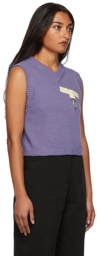 Reese Cooper SSENSE Exclusive Purple Knit Vest