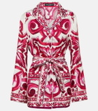 Dolce&Gabbana Printed silk twill pyjama shirt