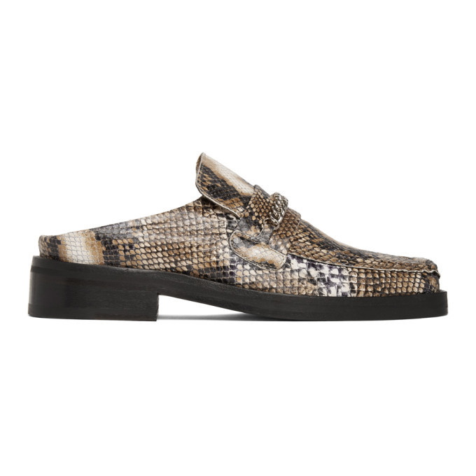 Photo: Martine Rose Brown Snake Slip-On Loafers